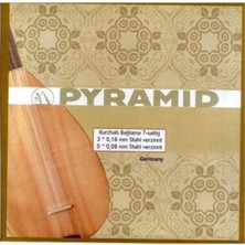 Pyramid 2 Paket 0.18 Numara Kısa Sap Saz Teli Seti-2 Takım-Mızrap Hediyeli