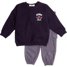 Chicsy Baby Skay Walk Baskılı Oversize  Alt Üst Bebek Çocuk Eşorfman Takımı