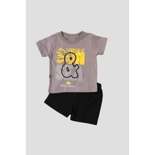 Chicsy Baby Sun-Sea  Bakılı Tişört ve Kapri 2\'li Takım