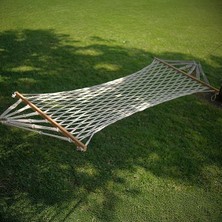 Tek Kişilik Polyester Ipli Çift Sarım Örgülü Hamak | 190×95 CM, 150 KG Kapasiteli