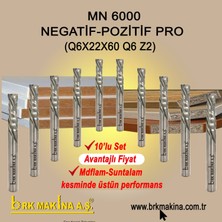 Brk 6 mm Negatif Pozitif Karbür Pro 10^lu Set