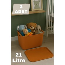 Turuncu 2'li 21 Lt Dolap Içi Düzenleyici ve Oyuncak Saklama Kutusu