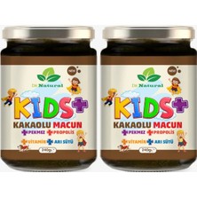 Dr. Natural 2 Kutu Kids Çocuk Macunu Kakao - Arı Sütü - Propolis - Pekmez ve Vitamin 240 Gr.