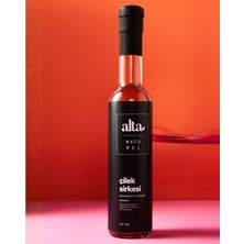 Alta Naturel Organik Fermente Çilek Sirkesi Katkısız Cam Şişe  - 250 ml