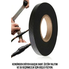 Primeaks Siyah Kendinden Kaynayan Silikon Soğuk Sarma Eriyen Bant 8 Metre – Çok Amaçlı Izolasyon ve Tamir