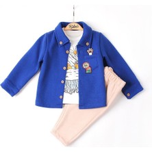 Kidex’s Baby Hırkalı Içi Pamuklu Takım Alt Üst Üçlü Takım