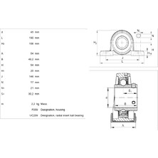 Fag UCP209-J7 Yataklı Rulman, 45MM