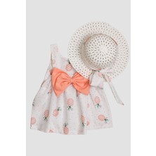 Chicsy Baby Şapkalı Büyük Ananas Desenli Kız Bebek Elbisesi