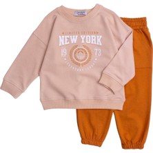 Chicsy Baby New York Baskılı Oversize  Alt Üst Bebek Çocuk Eşorfman Takımı