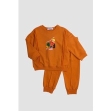 Chicsy Baby Dikiş Detaylı Şekil Baskılı Oversize  Alt Üst Bebek Çocuk Eşorfman Takımı