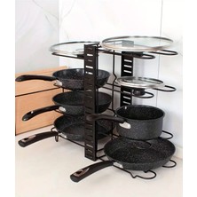 8 Katlı Çok Amaçlı Tencere ve Tava Düzenleyici, Dolap Içi Organizer