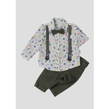 Kidex’s Baby Erkek Bebek Gömleği Papyonlu Askılı Takım