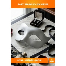 Letsii Beyaz Renk Balo Parti Maskesi Yetişkin ve Çocuklar Için