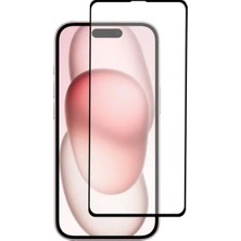 Abatech iPhone 15 Tam Kaplayan Ekran Koruyucu-Kırılmaz Cam