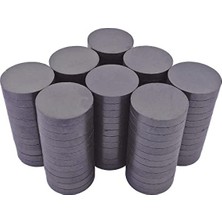 MarkEntegra 100 Adet Ferrit Mıknatıs - Güçlü Kömür Mıknatıs D15X3 mm