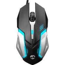 Everest SM-G72 USB Siyah/gümüş Işıklandırmalı Oyuncu Mouse