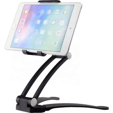 Çok Fonkisyonlutablet-Telefon Tutacağı Mutfak Masaüstü Dolap Duvar Montaj Tutucu Standı Beyaz