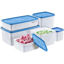 Life Alaska Derin Dondurucu Saklama Kabı 6'lı Set 9.5 Litre - Bpa (Mavi)