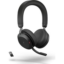 Evolve2 75 Kablosuz Pc Kulaklık, 8 Mikrofon Teknolojisi, Çift Köpük Stereo Kulaklık, Gelişmiş Aktif Gürültü Iptali, Usb-A Bluetooth Adaptörü ve Ms Takım Uyumluluğu, Siyah