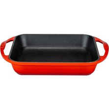 Royal Rain Store Döküm Kızartma Tavası, Kare, 26X26 Cm, Kırmızı