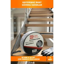Letsii Kaydırmaz Siyah Bant 50 mm x 25 mt Güvenlik Bant