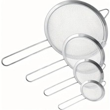 Royal Rain Store Paslanmaz Çelik Pratik 4'lü Çay Süzgeci Sebze Makarna Un Süzgeç