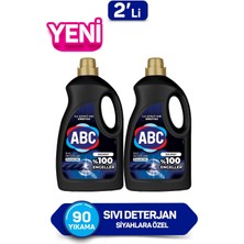Abc Siyahlar İçin Özel Sıvı Çamaşır Deterjan 2'li Set 2,7 lt %100 Solmayı Engeller