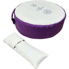 Royal Rain Store Ham Bez Karabuğday Dolgulu Zafu Meditasyon Minderi & Ham Bez Lavantalı Karabuğday Göz Yastığı