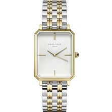 Rosefield Kadın Kol Saati 3 ATM Suya Dayanıklı Çelik Malzeme ile Altın Renk Dikdörtgen Kasa