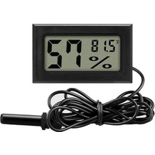 Royal Rain Store Mini LCD Nem Sıcaklık Isı Ölçer Problu Dijital Termometre Higrometre Akvaryum Kuluçka Iç Dış Mekan