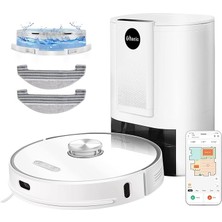 Royal Rain Store T10 Otomatik Çöp Istasyonlu Robot Süpürge, 3000PA, Beyaz