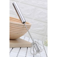 Royal Rain Store Yumurta Karıştırıcı, El Mikseri Çok Fonksiyonlu Paslanmaz Çelik Yarı Otomatik Elde Tutulan Itme Tipi Çırpıcı, Süt Çırpıcı, Döner Mutfak Gereçleri Karıştırıcı