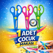 Nistabolje Plastik Korumalı Küt Uçlu Yaylı Çocuk Makası 1 Adet Farklı Renk Seçenekleriyle