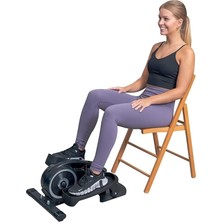 Royal Rain Store Masa Altı Sessiz Manyetik Dirençli 2ın1 Taşınabilir Eliptik Makine Ekranlı Kondisyon Bisikleti