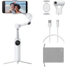 Royal Rain Store Flow 2 Plus Aı Tracker Paketi Beyaz - Katlanabilir Telefon Gimbal, Herhangi Bir Uygulamayla Aı Izleme, Çok Kişi Izleme, Dahili Tripod/selfie Çubuğu, Uzaktan Kumanda, Iphone/android