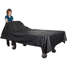 Royal Rain Store Sports Vinil Bilardo Masası Örtüsü - Oyun Masası Için Bilardo Ekipmanları ve Bilardo Masası Aksesuarları, Ağırlıklı Köşeleri ile Ağır Hizmet Tipi Siyah
