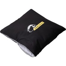 Royal Rain Store Badger Pratik Battaniye Olabilen Yastık Gri Fermuarli Gri 2'si Bir Arada (50X50 cm - 145X200 Cm)