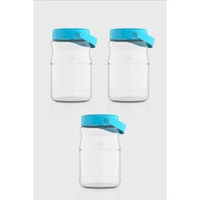 Renga Macro 1700 ml 3'lü Cam Kavanoz Seti 131074 Turkuaz