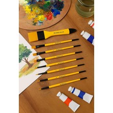 Royal Rain Store Resim Seti Sanatçı Fırça Yağlı Akrilik Suluboya Fırça Set 7 Parça
