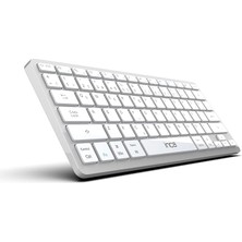 Royal Rain Store IBK-565ST Bluetooth 5.0 Rechargeable Smart Silver Keyboard, 150 Saat Kullanım Süresi, Telefon, Tablet,pc, Tv, Bt Cihazlarla Uyumlu, Taşınabilir, 10M Kullanım Mesafesi