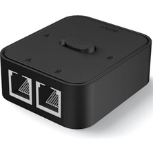 Royal Rain Store 4146 2 Port RJ45 Ethernet Switch Çevirici Çoklayıcı 2 Portlu Manuel Ağ Anahtarı: 1000MBPS Hız Desteği ile 2 Giriş 1 Çıkış Veya 1 Giriş 2 Çıkış Kullanımı Ağa Herhangi Elektriksel Parazit Olmaz