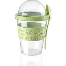 Royal Rain Store Take'n Go Kapaklı Kaşıklı Pratik Taşınabilir Meyveli Yoğurt Kabı