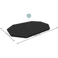 Royal Rain Store Power Steel Oval Havuzlar Için Flowclear Yüzme Havuzu Kapağı, 10 Ft