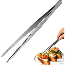 Royal Rain Store 304 Paslanmaz Çelik Mangal Cımbızı, Profesyonel Mutfak ve Uzun Saplı Gıda Cımbızı, Çok Fonksiyonlu, 30 cm