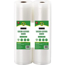 Royal Rain Store 10 Metre (2 Adet 25CM x 5 Metre) Gofrajlı Tırtıklı Rulo Vakum Poşeti 2'li Bobin Vakumlama Folyosu Vakumlu Rul, Bpa Içermez, Tüm Vakumlama Makineleri Için, Kaynatılabilir, Tekrar Kullanılabilir