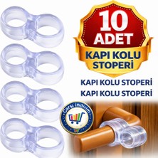 Nistabolje Plastik 10 Adet Kapı Kolu Pencere Stoperi, Kapı Arkası Duvar Koruyucu Tampon, Silikon Durdurucu
