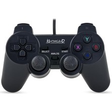 Royal Rain Store Kablolu Pc Gamepad – D-Input & X-Input Destekli Çift Titreşimli USB Oyun Kolu (Siyah)