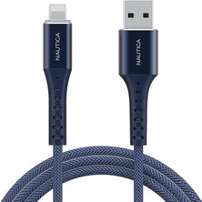 Royal Rain Store C65 Mfı Lightning To Usb-A 12W Örgülü Hızlı Şarj ve Data Kablosu 2.1m Navy