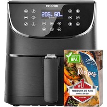 Royal Rain Store Airfryer Sağlıklı ve Verimli 5,5 L Sıcak Hava Fritözü, 11 Ön Ayarlı, Ön Isıtma ve Sıcak Tutma Işlevleri, Dijital Dokunmatik LED Ekran, Bulaşık Makinesinde Yıkanabilir, 1700W