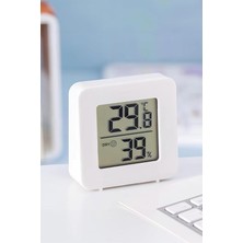 Royal Rain Store Mini Sıcaklık Nem Ölçer LCD Ekranlı Oda Termometre Duvara Takılabilen Masaüstü Isı Göstergesi